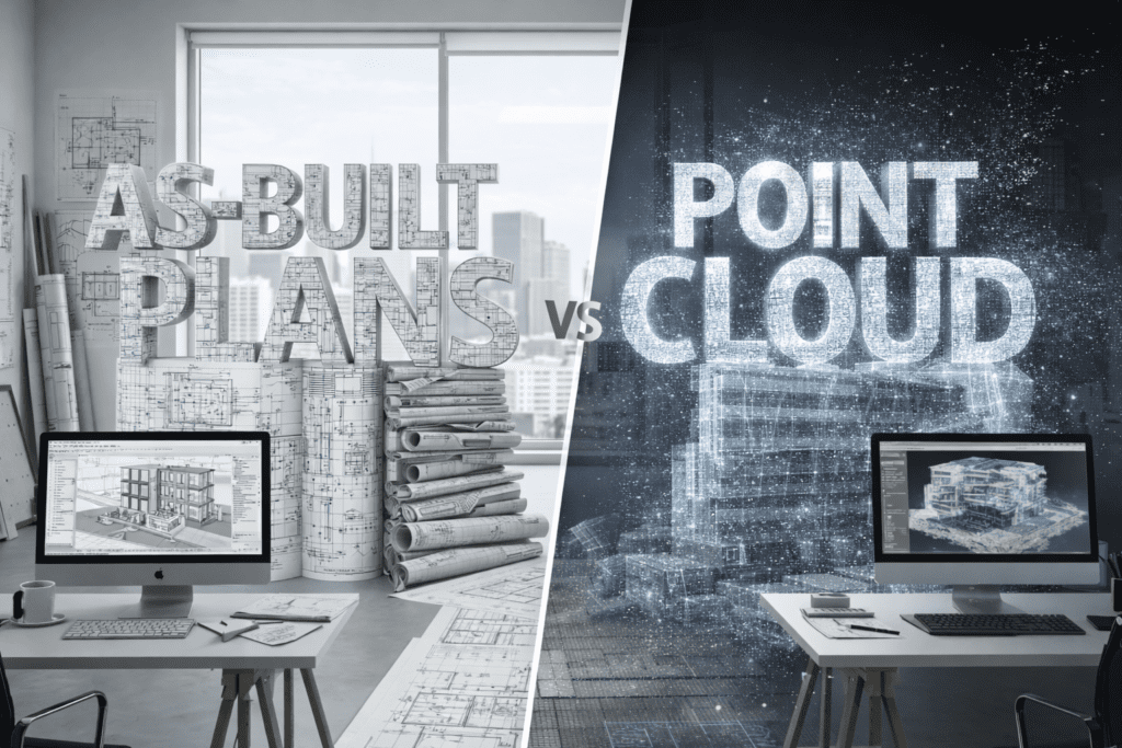 Diferencias entre la nube de puntos y los planos as-built